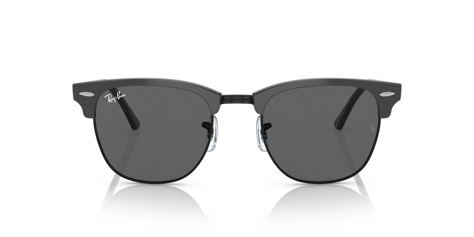Ray-Ban Clubmaster 0RB3016 Sunglasses - Grey On Black - view 13